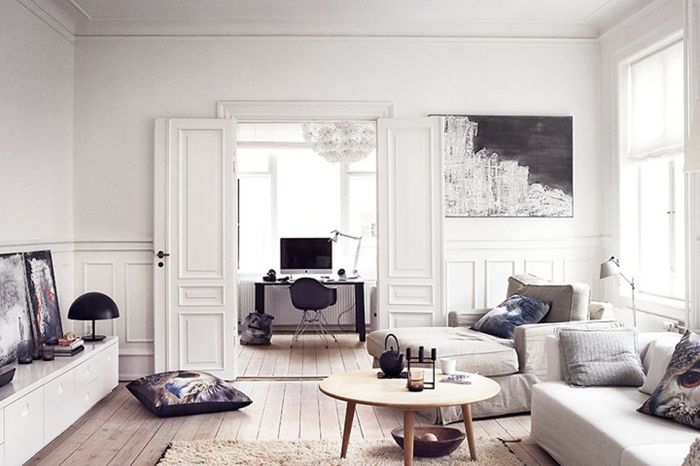 Scandinavian style guide interior white