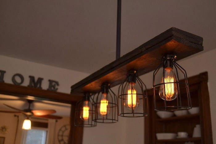 Waterpipe rustic lamps