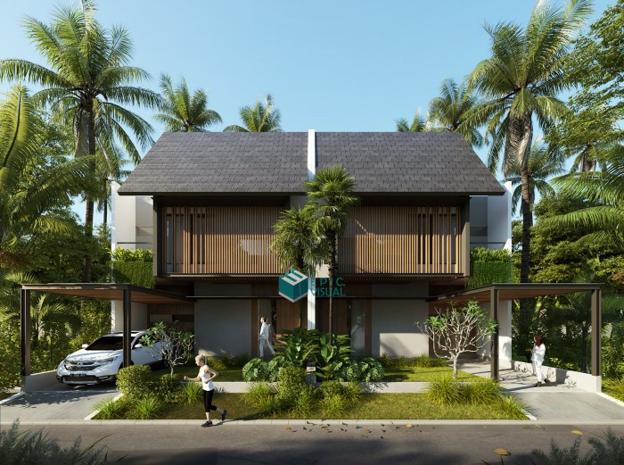 Tropical minimalist house plan