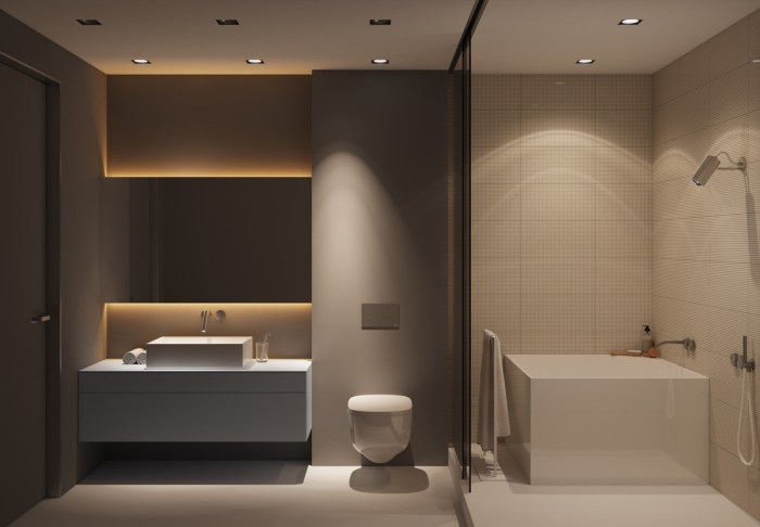 Shower bathrooms interior minimalism