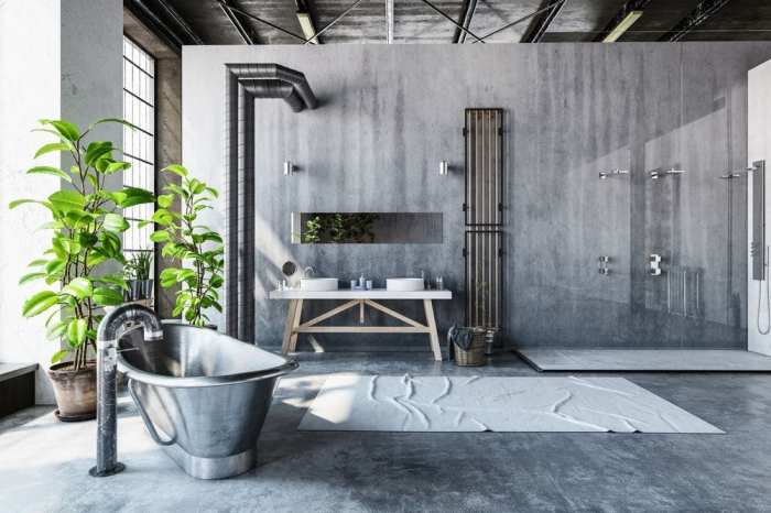 Industrial bathroom ideas decor design lighting bathrooms forte studios trends