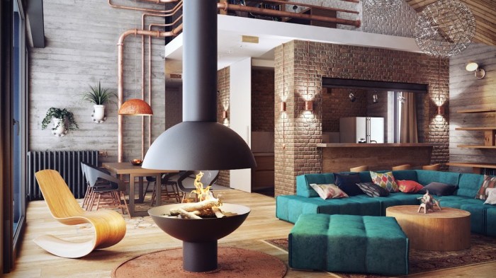 Industrial living room accessories