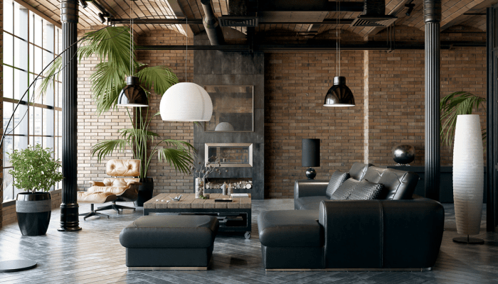 Industrial living room accessories